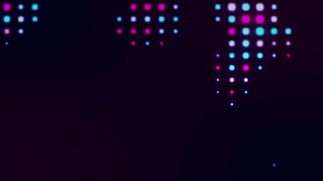 Led Lights Wall With Purple And Blue Colors Flashing Patterns VJ Loop Style Visual