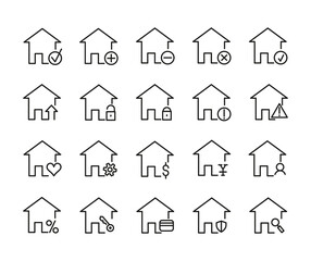 Simple Set Of Home, House Related Outline Icons. Elements For Mobile Concept And Web Apps. Thin Line Vector Icons For Website Design And Development, App Development. Premium Pack.