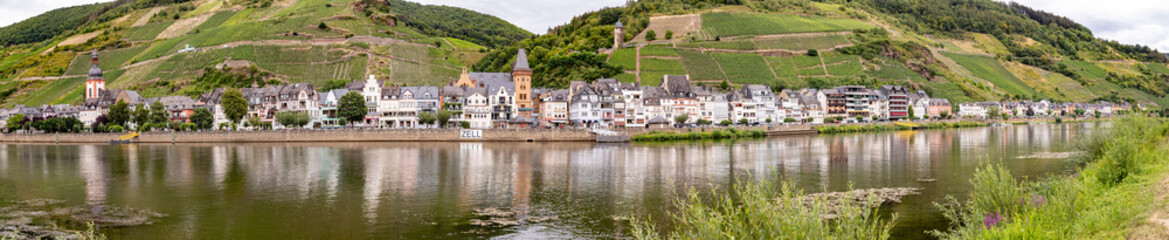 view to village of Zell at the Moselle valley