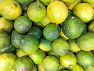 Harvest of lime, piled up together	