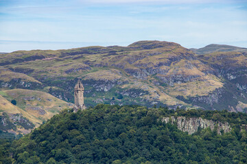 Fototapeta na wymiar william wallace tower in scotland