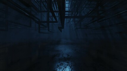 Abstract Underground Pipes Darkness (Loop) - Powered by Adobe