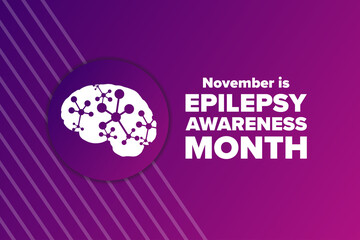 November is National Epilepsy Awareness Month. Holiday concept. Template for background, banner, card, poster with text inscription. Vector EPS10 illustration.