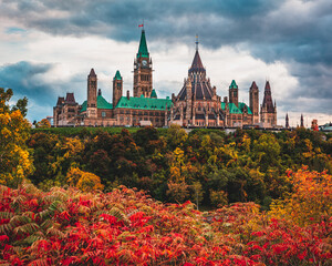 Parliament Hill in Fall, Ottawa, Ontario, Canada