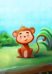 animal,monkey,character,cute
