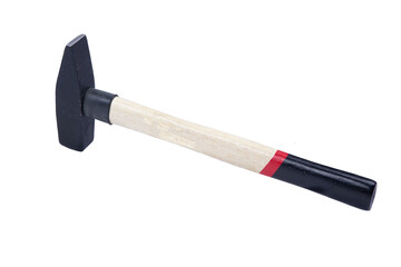 Close-Up Of Hammer Over White Background