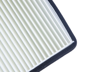 Car air filter isolated on white background