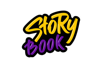 Story book lettering logo.
