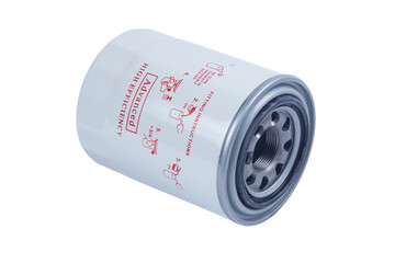 fuel and oil filter on a white background isolated