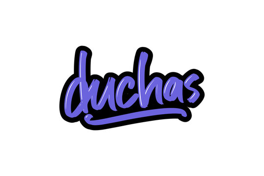 Duchas hand drawn modern brush lettering for business, print and advertising.