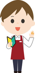 男性　新人　店員