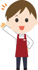 男性　やる気　店員