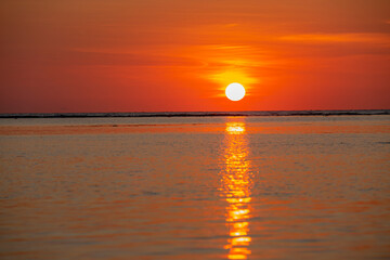 sunset over the sea