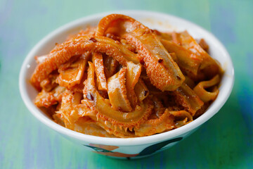 rustic sichuan pig tripe in chili oil salad
