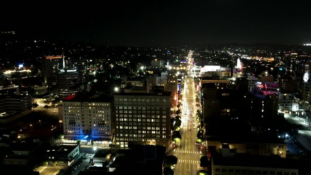 hyper lapse of Hollywood boulevard Los Angeles 