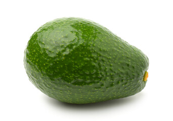 Single,Avocado isolated on white background.