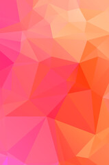 Fototapeta premium Orange vector abstract polygonal cover. An elegant bright illustration