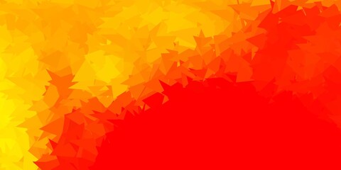 Light red, yellow vector geometric polygonal wallpaper.