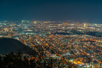 日本　北海道　札幌　藻岩山　夜景 