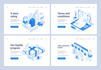 Banners for modern online shop customer services
