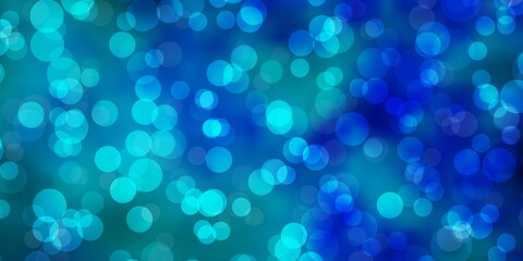 Light BLUE vector template with circles. Modern abstract illustration with colorful circle shapes. Design for posters, banners.