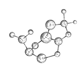 3d molecule element drawing