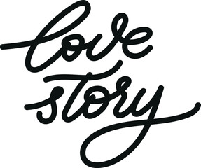 Love story calligraphy sign