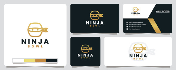 ninja ,bowl , food, japanese , logo design inspiration © dhulpikir