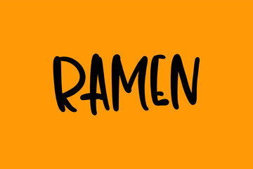 Ramen hand drawn lettering logo for business, print and advertising.