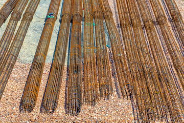 Circular mesh reinforcement for columns of new building