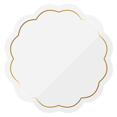 もくもくフレーム　ホワイト＆ゴールド