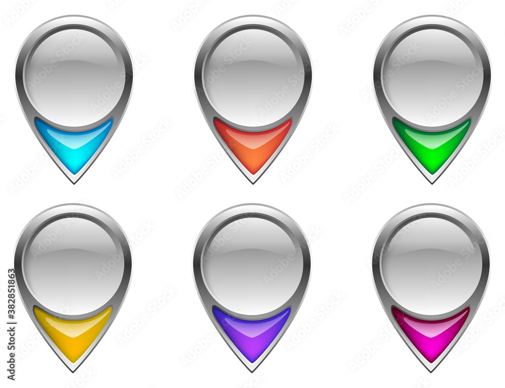 Poster location pin icons. navigation icon. map pointer
