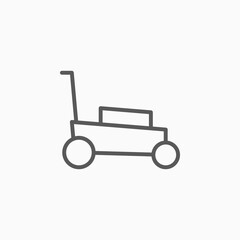 lawn mower icon, mower vector illustration