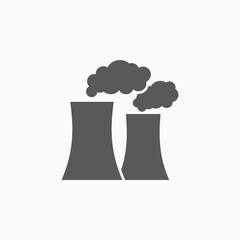 nuclear power plant icon, energy vector illustration
