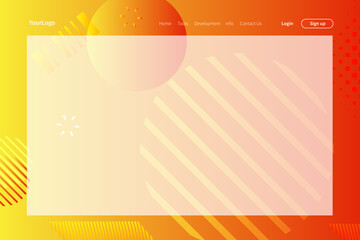 Naklejka premium Website template, web page and landing page design for website and mobile site development