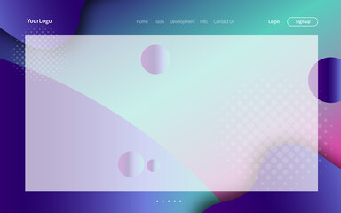 Website template, web page and landing page design for website and mobile site development