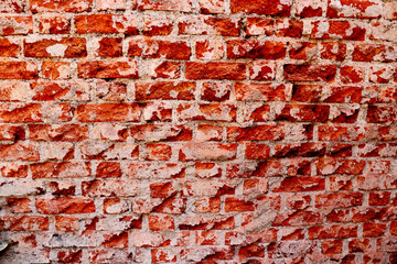 Image of Under construction red bricks wall