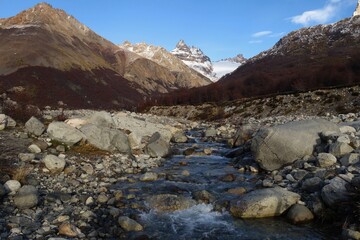 Fototapeta na wymiar Alpine stream Patagonia