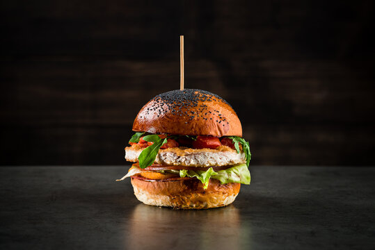 Burger with fish, eat a fish Burger