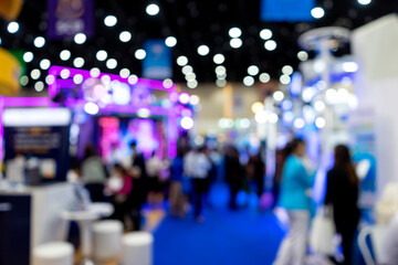 Blur image of  Exhibition trade fair  event convention hall - obrazy, fototapety, plakaty