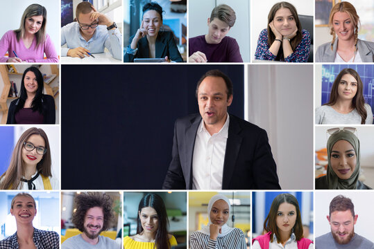 Online remote learning. Digital video conference chat with students. Teaching and learning from home during quarantine and coronavirus outbreak.