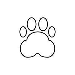 Fototapeta na wymiar animal's paw icon element of vet icon for mobile concept and web apps. Thin line animal's paw icon can be used for web and mobile. Premium icon on white background