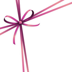 pink colored ribbon bow