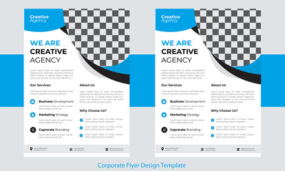 Corporate Flyer Design Template A4 Size Print Ready Fully Editable 