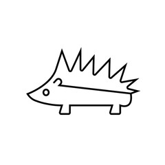 hedgehog icon element of vet icon for mobile concept and web apps. Thin line hedgehog icon can be used for web and mobile. Premium icon on white background