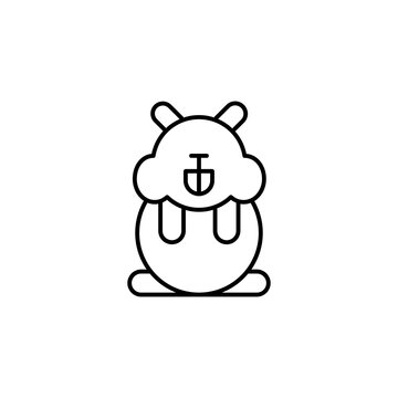 recommend clip art: hamster icon element of vet icon for mobile concept and web apps. Thin line hamster icon can be used for web and mobile. Premium icon on white background