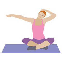 
Aerobics workout flat icon design 
