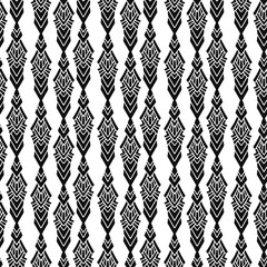 Ornamental pattern design. Background for textile or wall paper. Black and white.