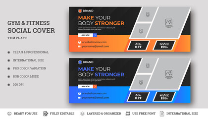 Gym And Fitness Social Media And Facebook Cover