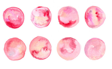 hand paint watercolor circle spots